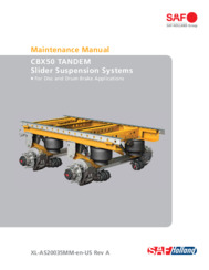 SAF CBX50 Tandem Slider Suspension Systems Maintenance Manual