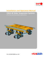 SAF CBXA 40 Slider Suspension Systems Installation & Operation Manual