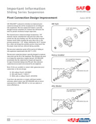 Pivot Connection Design Improvement Bulletin for SAF Sliding Series Suspensions