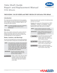 HOLLAND Fifth Wheel Yoke Shaft Guide Repair & Replacement Manual