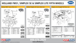 HOLLAND FWS1, Simplex SE & Simplex Lite Fifth Wheel Parts Wall Chart