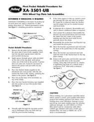 Pivot Pocket Rebuilding Procedures for HOLLAND XA-3501-UB Fifth Wheel Top Plate Sub-Assemblies
