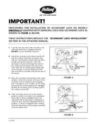 HOLLAND FW0070 & FW0100 Fifth Wheel Secondary Lock Instructions