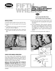Installation & Adjustment Instructions for XA-2009 HOLLAND Lock Guard Kit for XA-2009 Series Top Plates