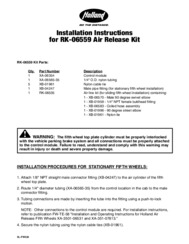 HOLLAND RK-06559 Air Release Kit Installation Instructions