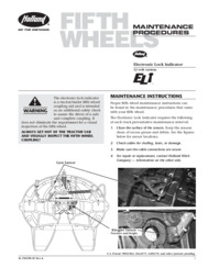 ELI Maintenance Procedures for HOLLAND Fifth Wheels