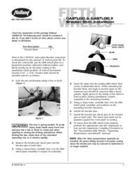 HOLLAND CASTLOC & CASTLOC II Fifth Wheel Brack Shim Installation Instructions