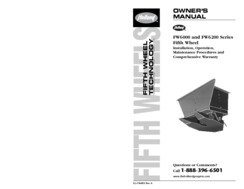 Owner's Manual for FW6000 and FW6200 Series Fifth Wheel - Installation, Operation, and Maintenance Procedures, and Comprehensive Warranty