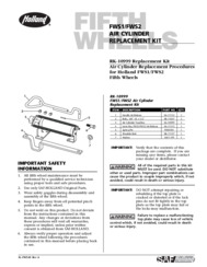 Air Cylinder Replacement Kit Procedures for HOLLAND FWS1/S2 Fifth Wheels