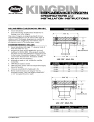 Replaceable Kingpin Specifications and Installation Instructions