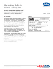 HOLLAND Baohua Produced Landing Gear Unauthorized Sale/Distribution Marketing Bulletin