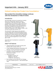 HOLLAND Landing Gear Product Line Consolidation - Intro of ATLAS 65 Series