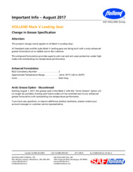 HOLLAND MARK V Landing Gear Change in Grease Specification Bulletin