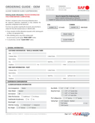 SAF ULX40 Tandem Slide Suspensions OEM Ordering Guide