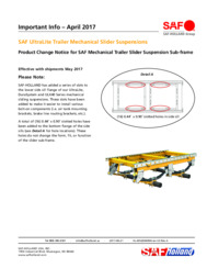 Inportant Info - SAF UltraLite Trailer Mechanical Slider Suspension
