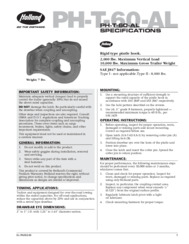PH-T-60-AL Specifications