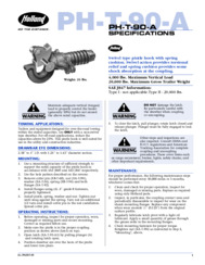 PH-T-90-A Specifications Detail Sheet (Product Discontinued)