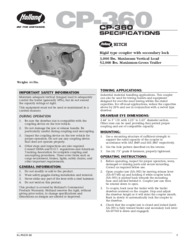 HOLLAND CP-360 Rigid Coupler Spec Sheet
