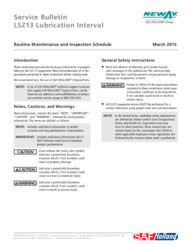 NEWAY LSZ13 Lubrication Interval Schedule Bulletin
