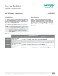 NEWAY LSZ13 Kingpin Replacement Bulletin
