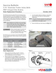 Rotor Replacement Procedure Bulletin for SAF 5.75" Diameter Trailer Axles with P89 Integral Disc Brakes