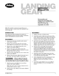 Disassembly & Inspection Procedure Bulletin for LGD700 Series Dual Pin Drop Leg Landing Gear