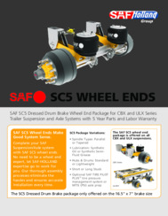 SAF SC5 Dressed Drum Brake Wheel End Package Flyer