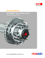 SAF INTEGRAL Disc Brake Axles Service Manual (XL-SA10059OM-en-US)