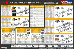 SAF Trailer Air Disc Brake Service Parts Wall Chart (XL-SA20053AL-en-US)
