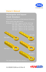 HOLLAND Rectangular & Square Shank Drawbars Owner’s Manual