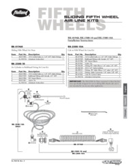 Holland Fifth Wheel Slider Air Line Kit Instructions