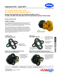 Holland Pintle Hooks - Product Change Notice